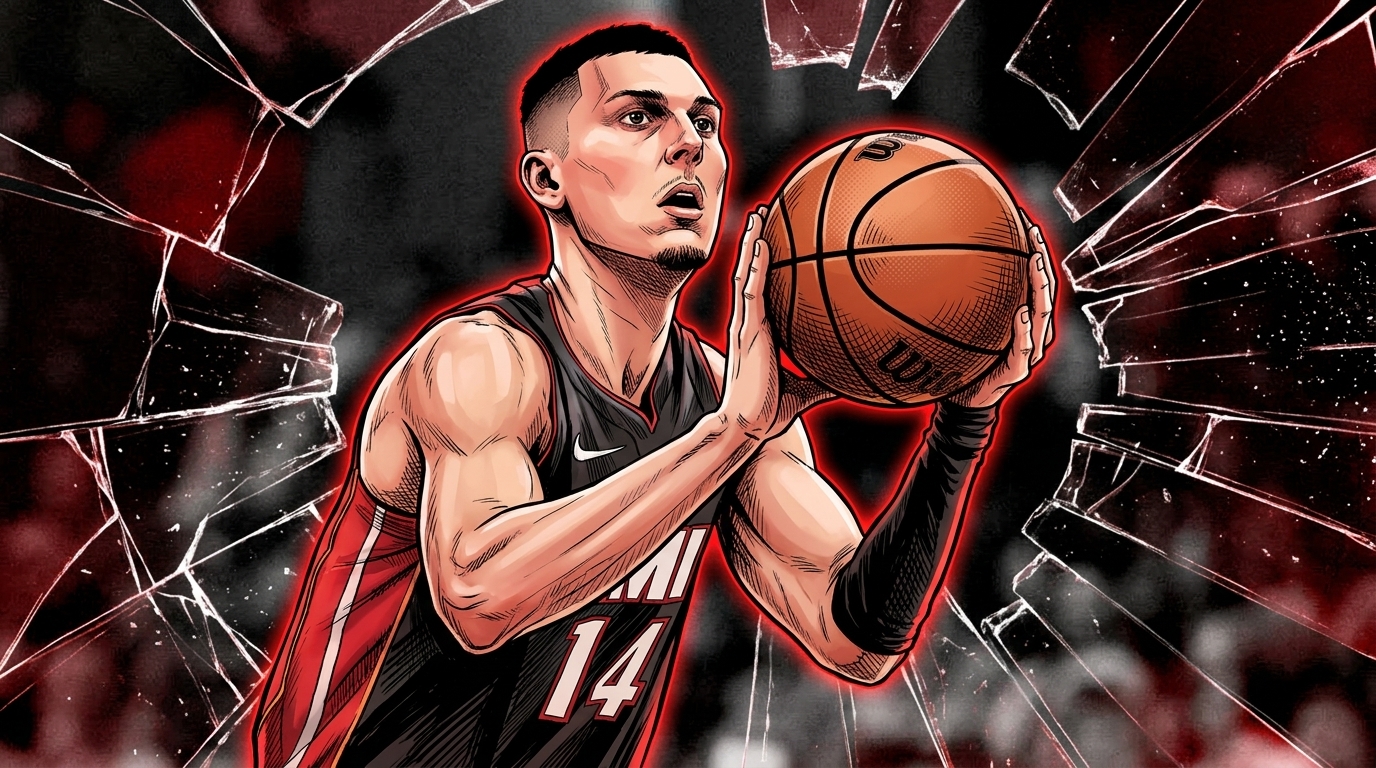 Tyler Herro shattered glass effect — Swipe Sports