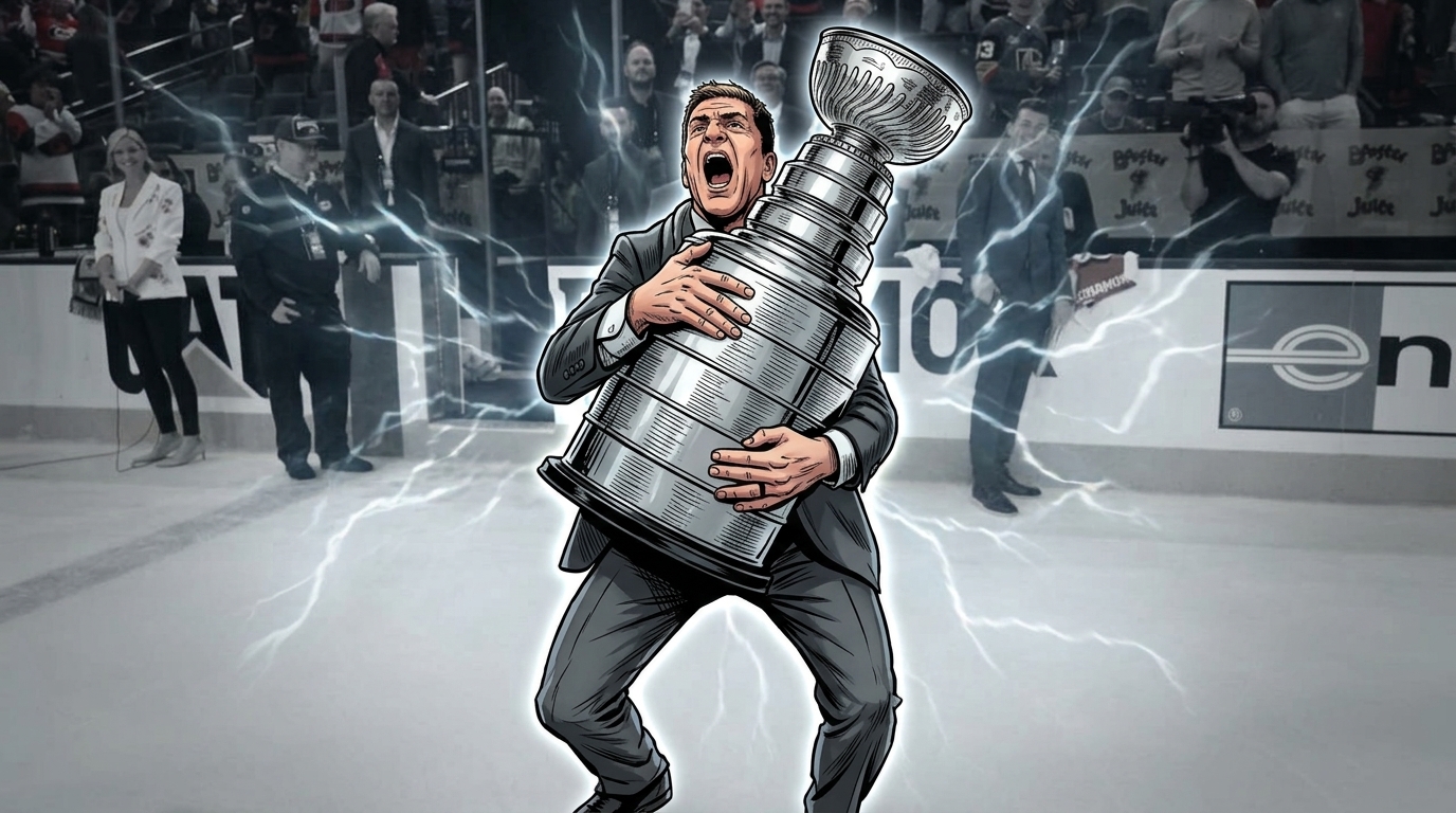 Rod Brind'Amour hoists the Stanley Cup with the Carolina Hurricanes — Swipe Sports