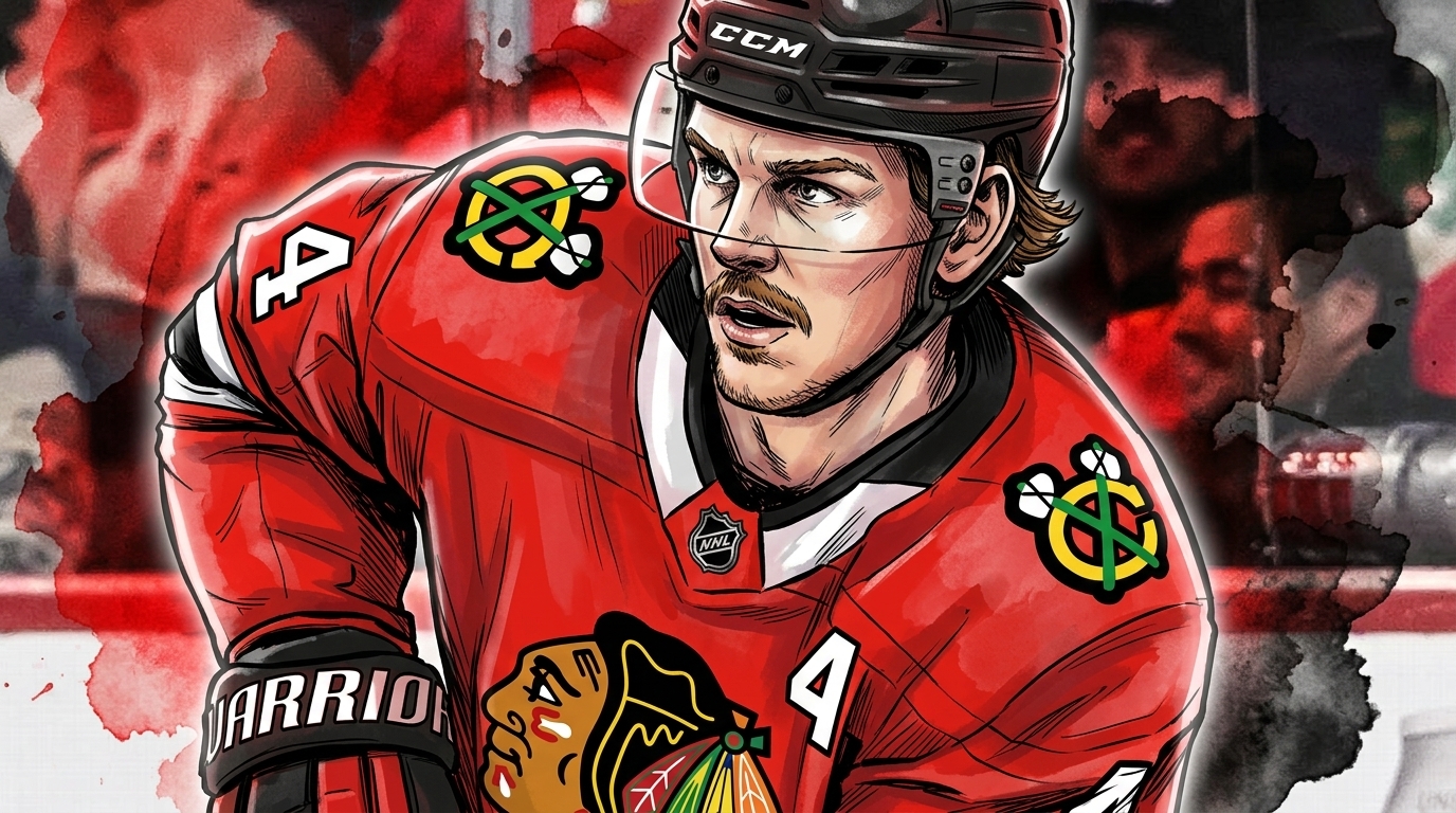 Bowen Byram on the ice for the Blackhawks — Swipe Sports