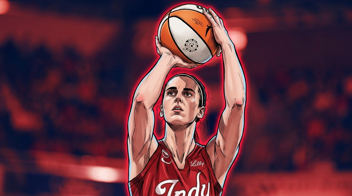 Caitlin Clark shoots a free throw for the Indiana Fever — Swipe Sports