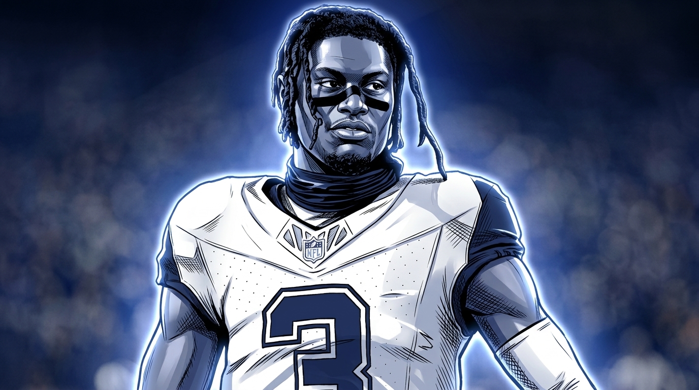 George Pickens Dallas Cowboys jersey comic book style