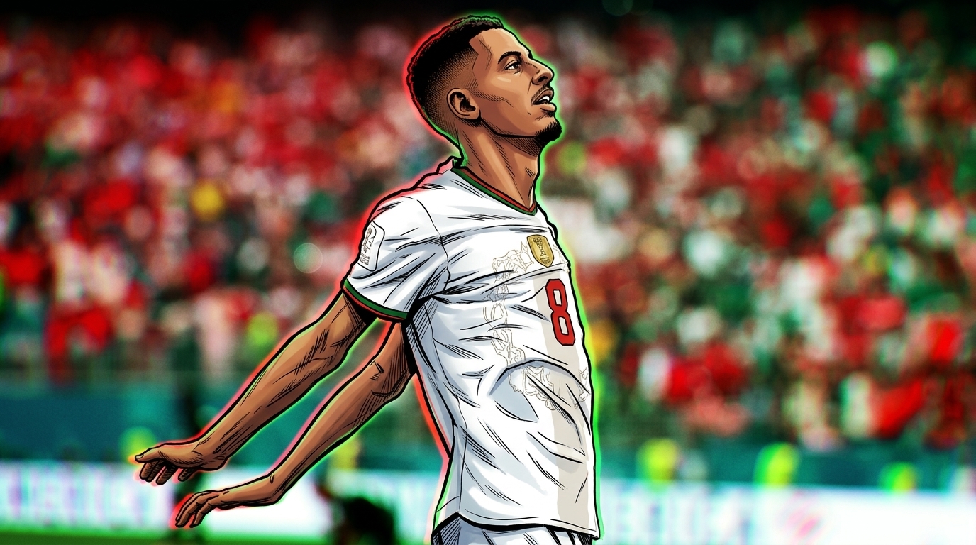 Azzedine Ounahi celebrates Morocco's 3-0 win over Canada at the 2026 World Cup — Swipe Sports