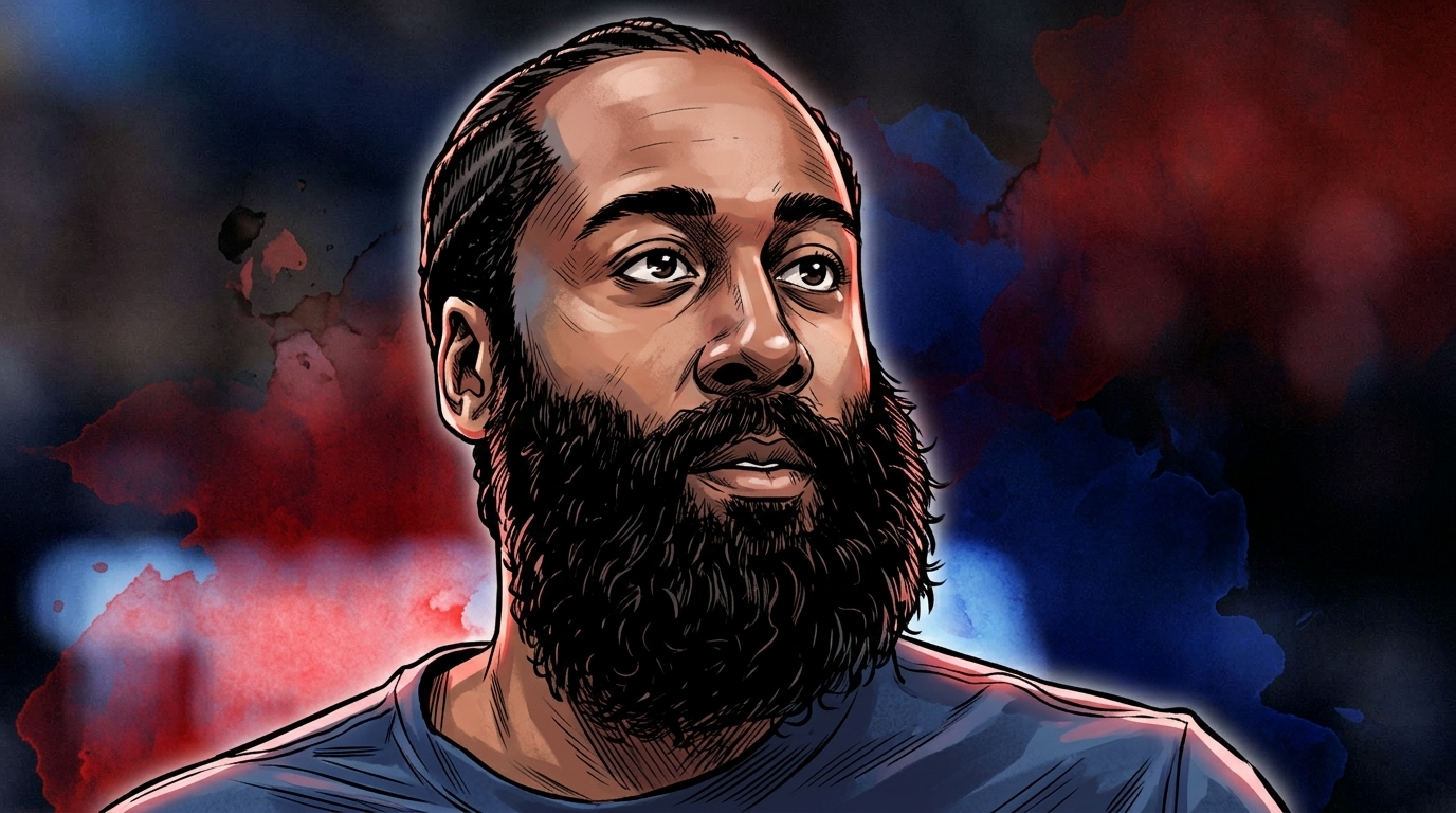 James Harden, comic-style illustrated portrait