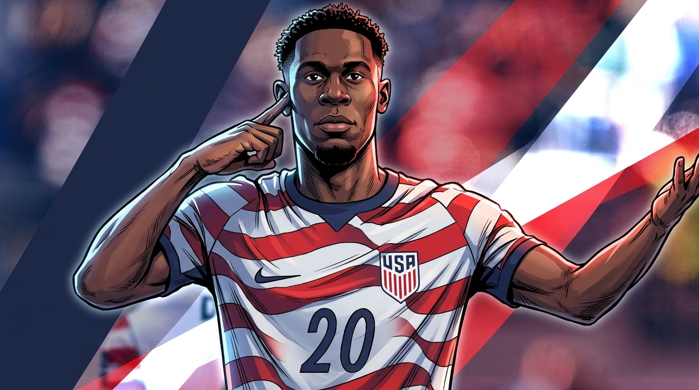 Folarin Balogun celebrates for USMNT — Swipe Sports