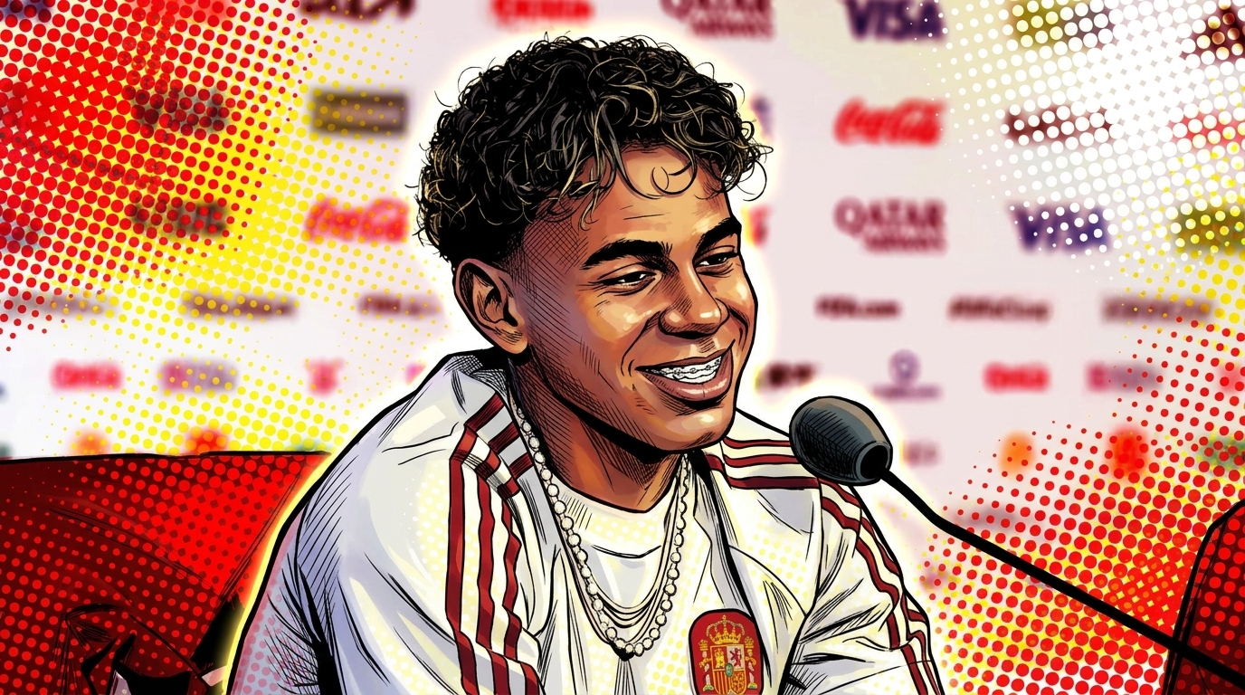 Lamine Yamal at Spain World Cup 2026 press conference — Swipe Sports