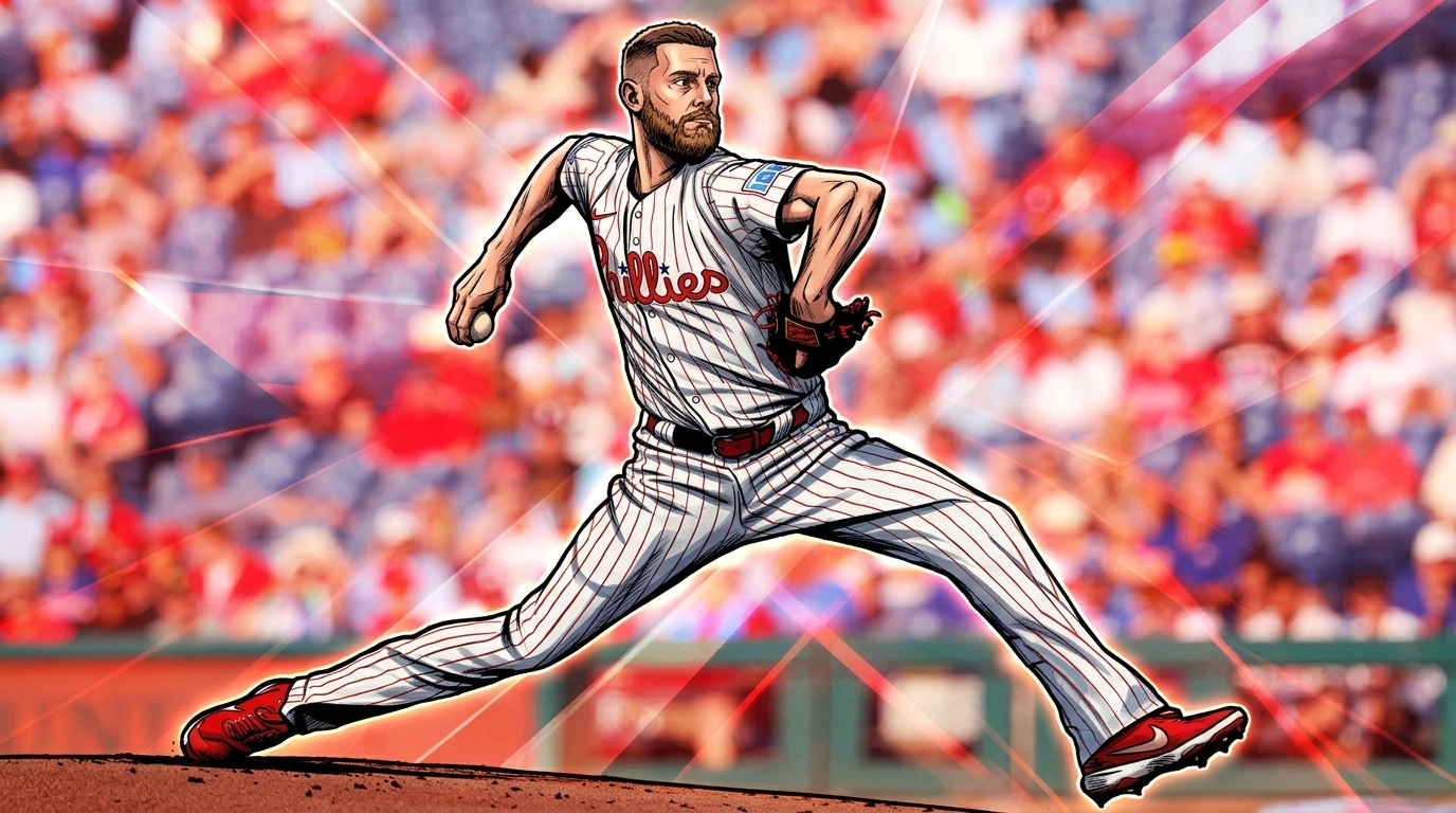 Zack Wheeler pitching for the Phillies — Swipe Sports